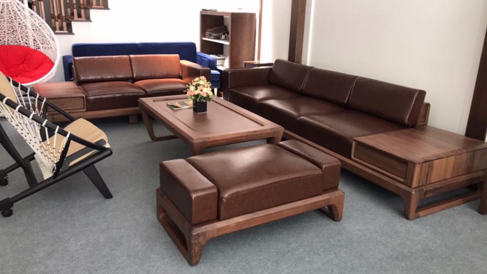Sofa gỗ trang trí phòng khách