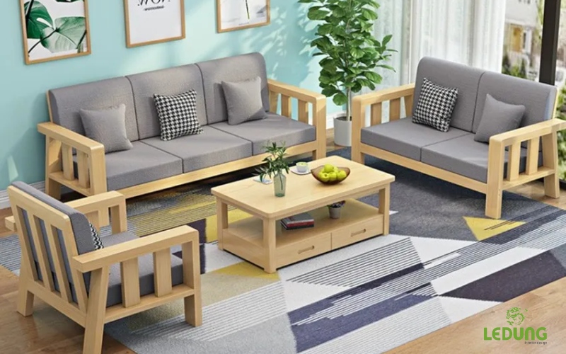 Mẫu ghế sofa gỗ đơn giản hiện đại mới nhất 2023