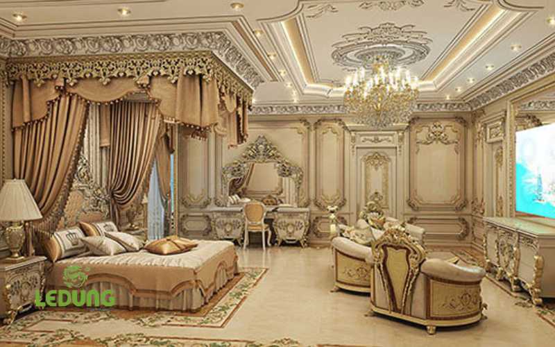 Nội thất phòng ngủ tân cổ điển phong cách châu Âu