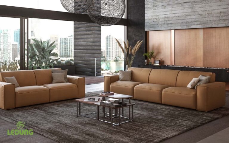 Sofa da thật luôn thể hiện được sự tinh tế và đẳng cấp